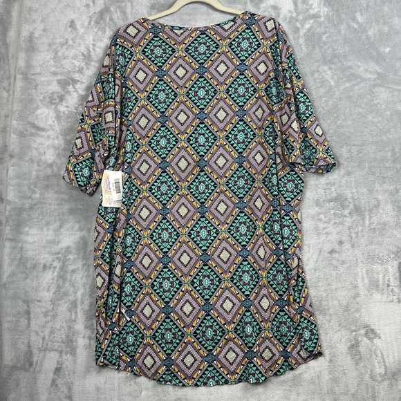 Women Tunic Tops XL Geometric Diamond Design Relaxed Casual Fit LuLaRoe - Picture 9 of 11
